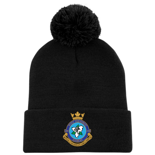 A photo of the 200 Wolf Squadron - Pom Pom Cuff Toque navy