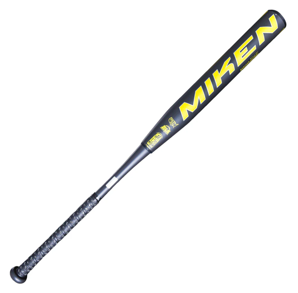 A photo of the Miken Freak Black Slo-Pitch Softball Bat in colour black.