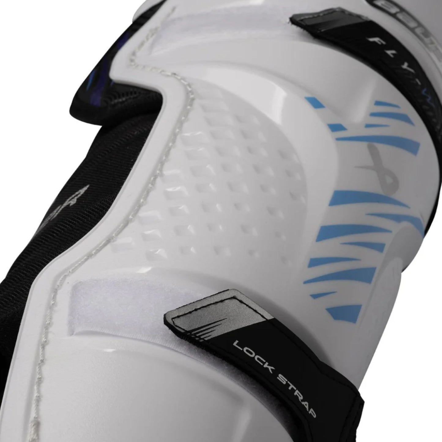 A photo of the Bauer Vapor Fly-W Women's Senior Hockey Shin Guards (2026) in colour white and black.