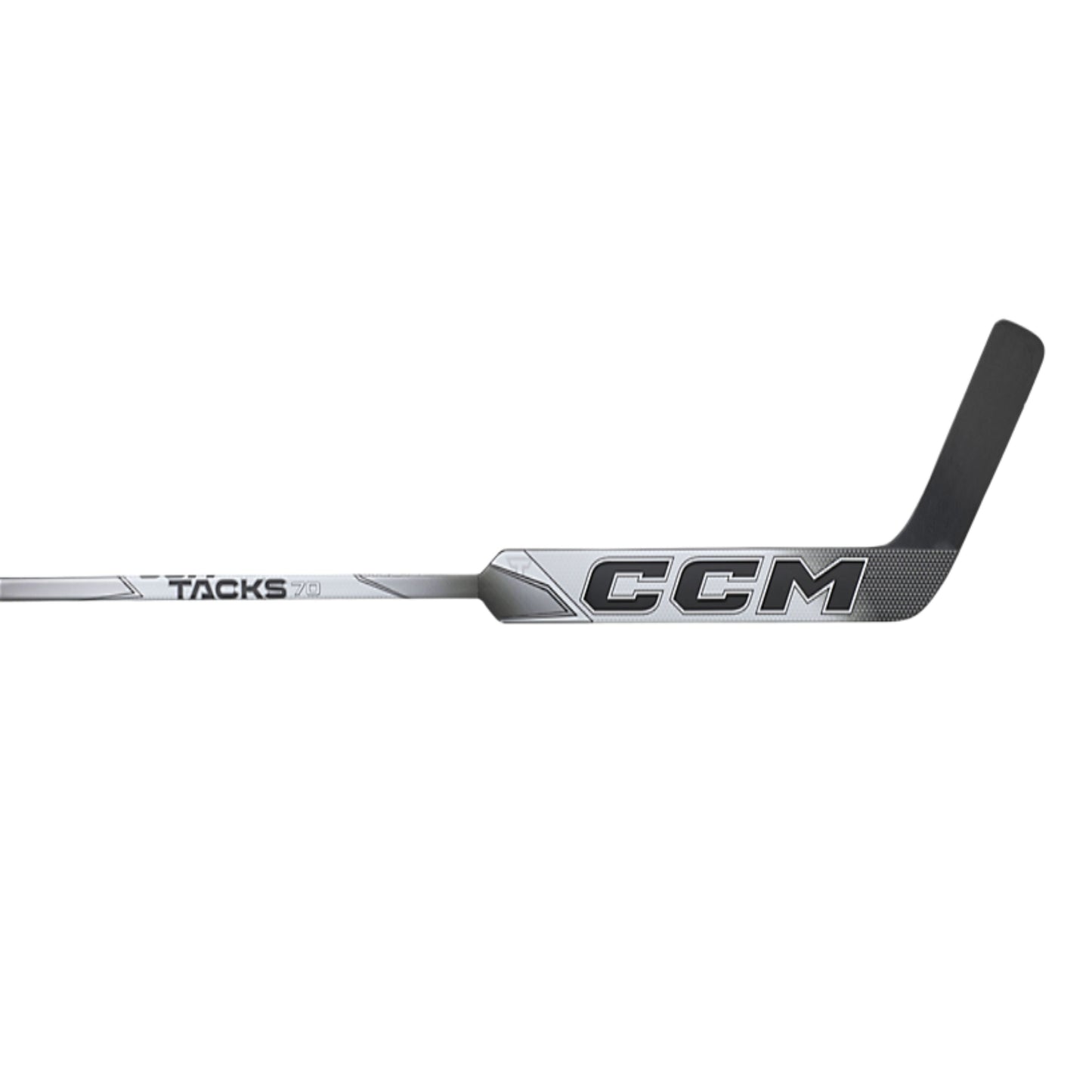 A photo of the CCM Tacks 70 P4 Senior Goalie Stick in colour white and black.