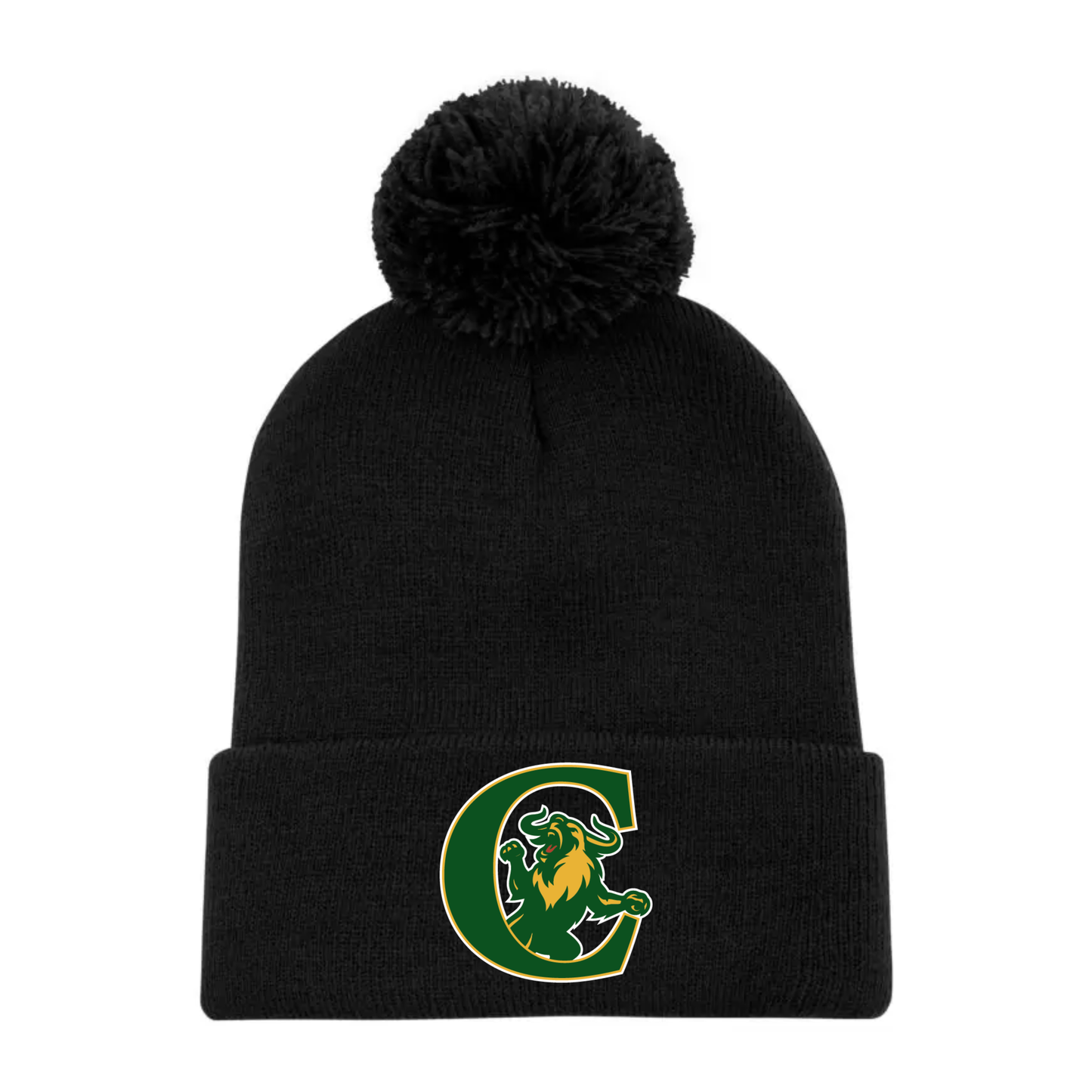 A photo of the Confederation Chargers - Pom Pom Cuff Toque in colour black.