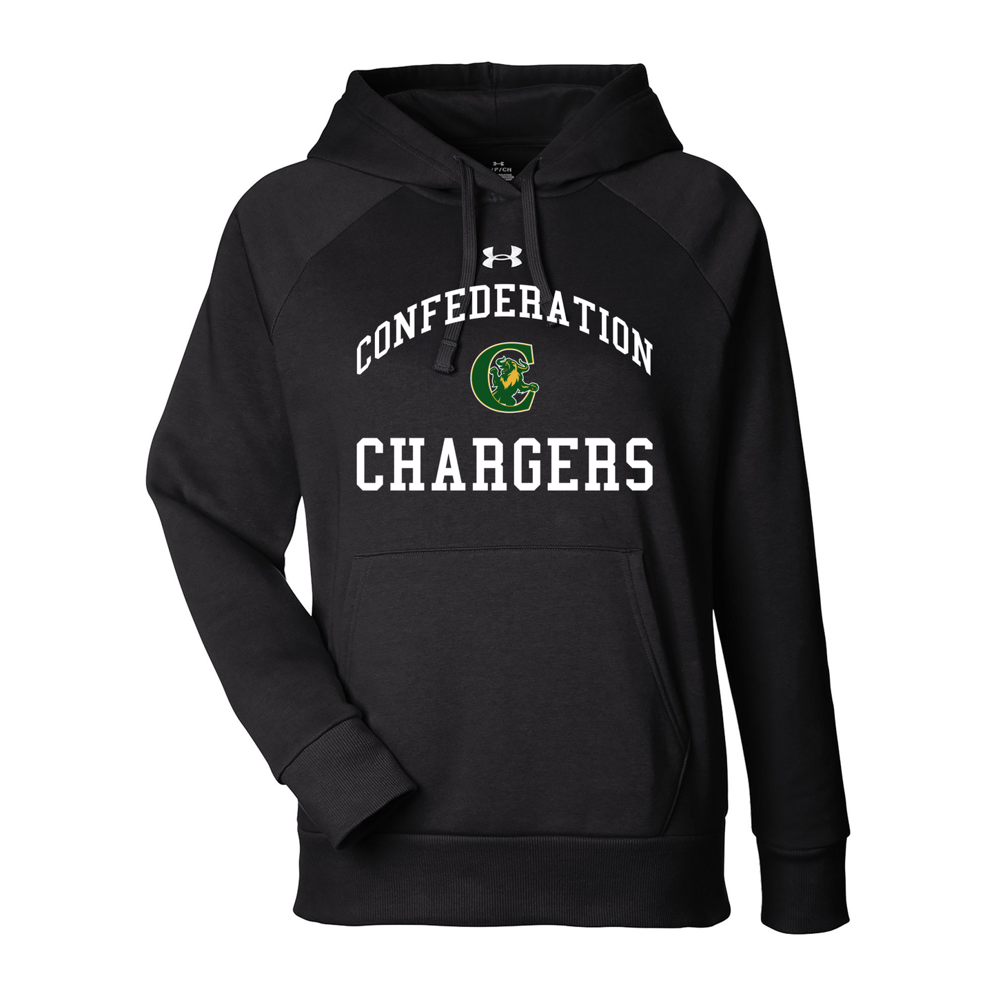 A photo of the Confederation Chargers - Adult Under Armour Hoodie in colour black.