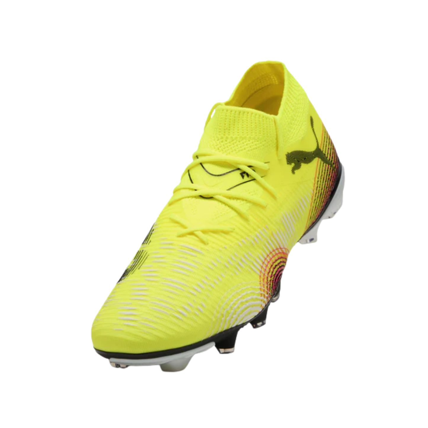 A photo of the Puma FUTURE 8 MATCH TT Men's Soccer Cleats in colour Yellow Alert and Black.
