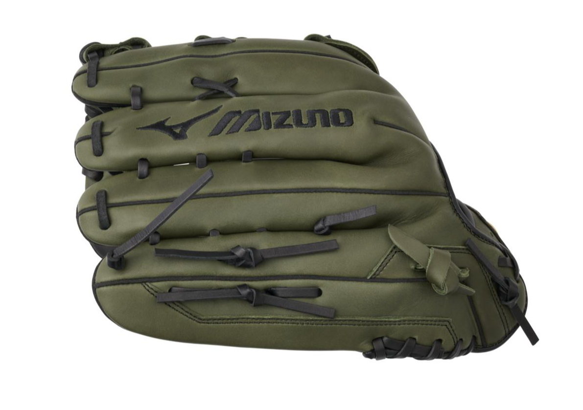 A photo of the Mizuno MVP Prime 13 Fielders Baseball Glove in colour green.
