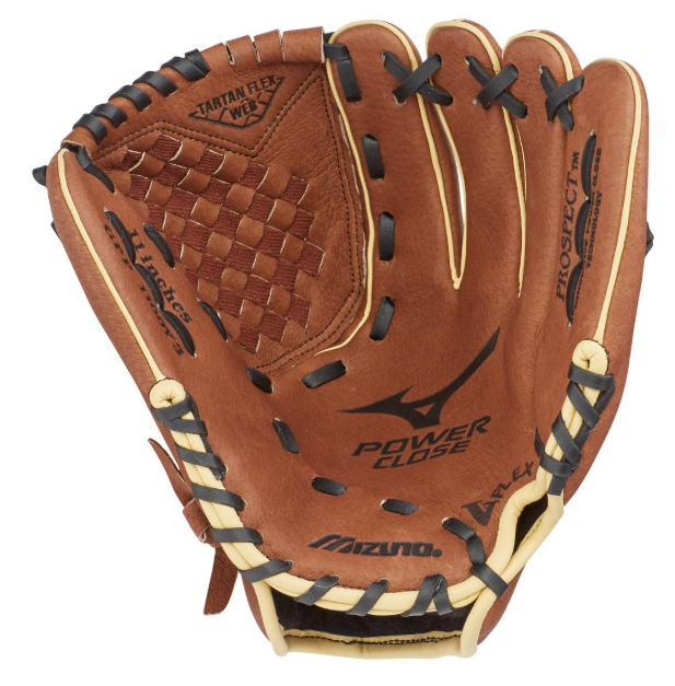 A photo of the Prospect Series PowerClose™ Baseball Glove 11". Palm of RHT glove in colour chestnut.
