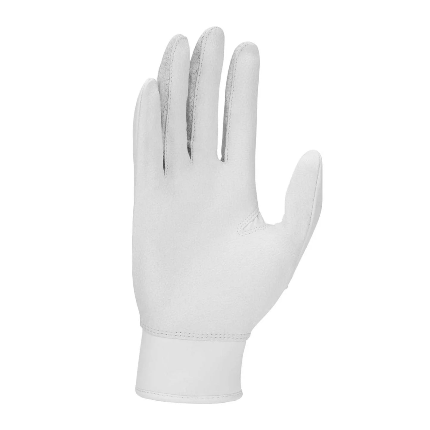 A photo of the Nike Alpha Elite 2.0 Batting Gloves in colour white and silver.