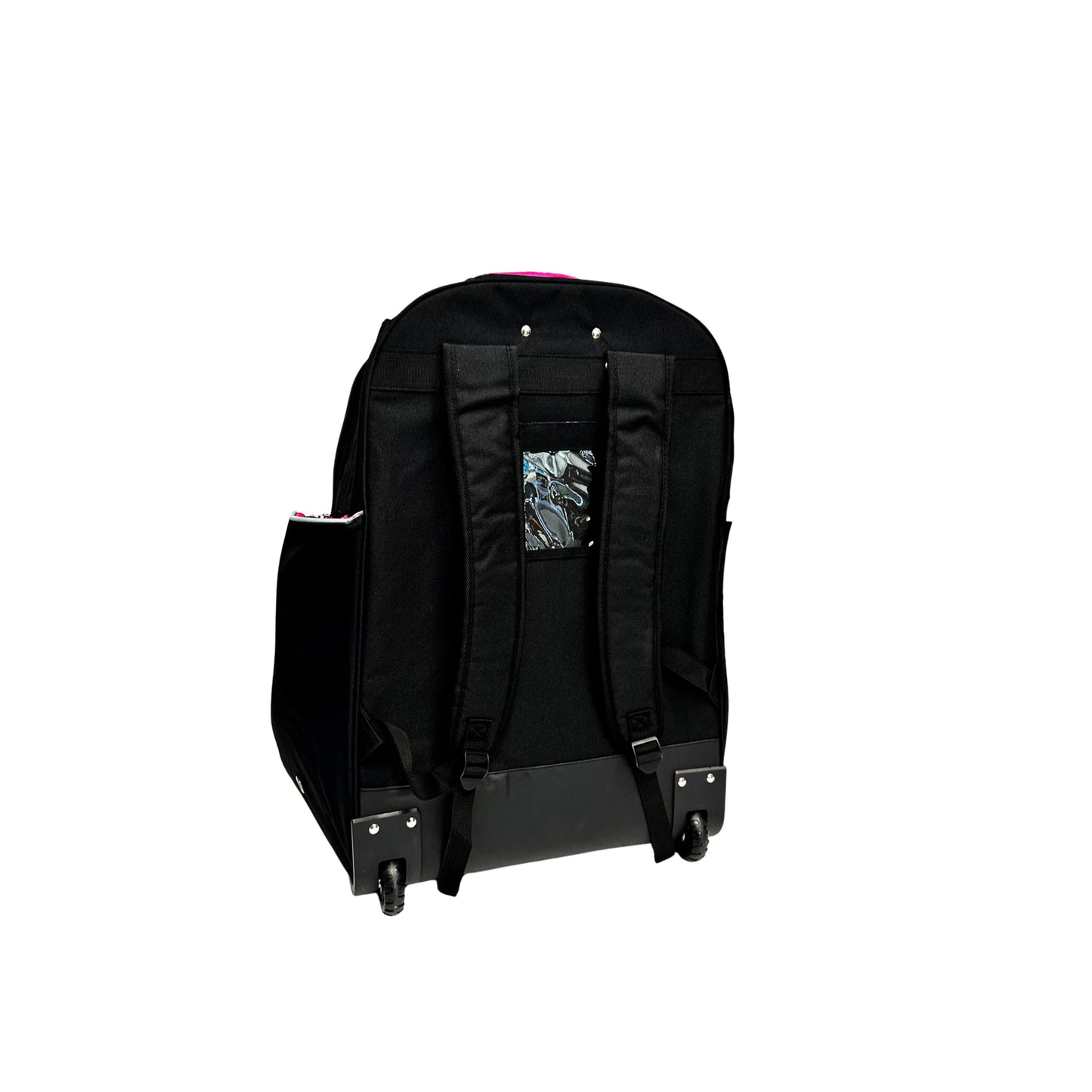 A photo of the Powertek V5.0 Rolling Backpack Bag in colour black and grey.