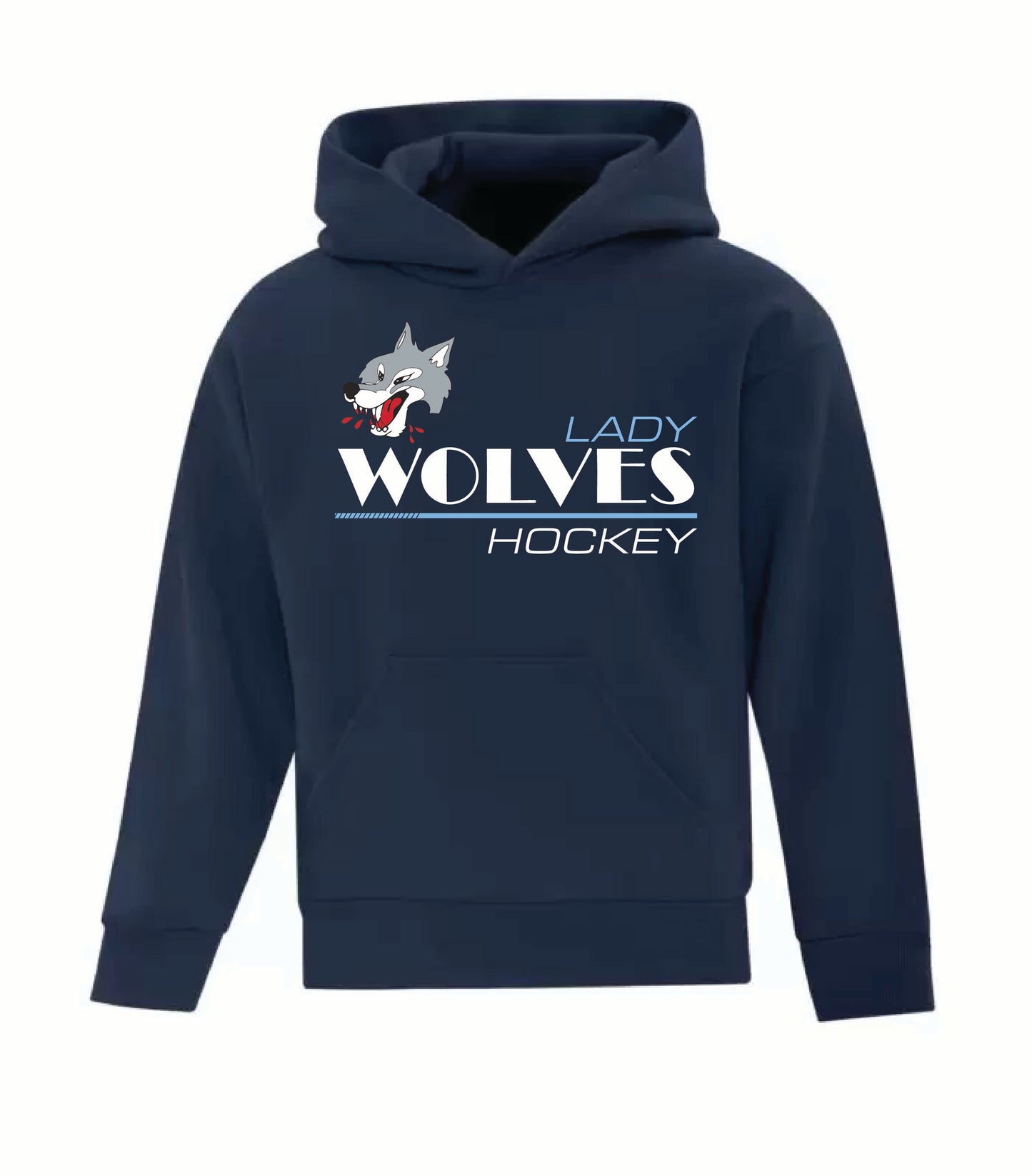 Sudbury Lady Wolves - Youth Hoodie in Navy