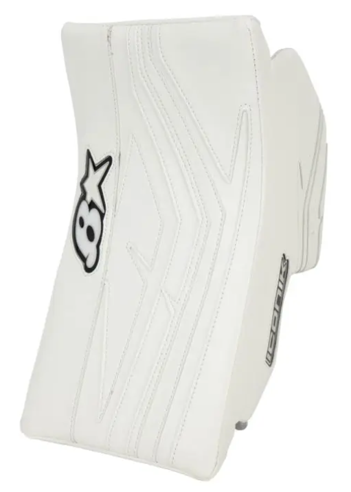 A photo of the Brian's Iconik X Junior Goalie Blocker in all white