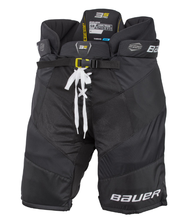 A photo of the Bauer Supreme 3S Pro Hockey Pants in colour black.