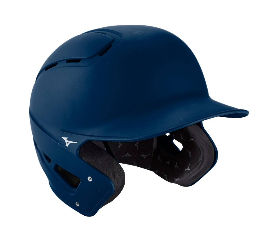 A photo of the Mizuno B6 Solid Adult Baseball Helmet in colour navy.