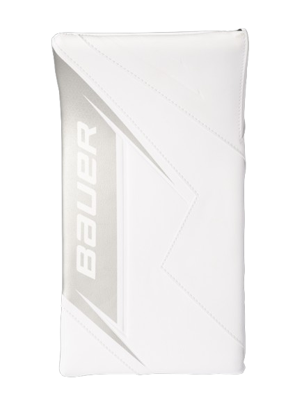 A photo of the Bauer SV-PRO Senior Goalie Blocker (2025) in colour white. Front of the blocker.