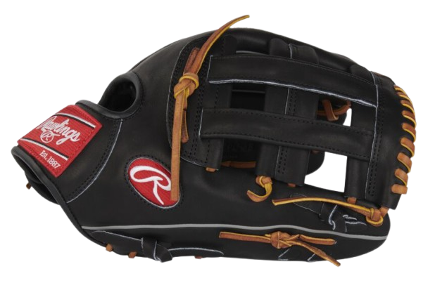 A photo of the Rawlings Heart of the Hide 12.75" Outfield Glove in colour black.