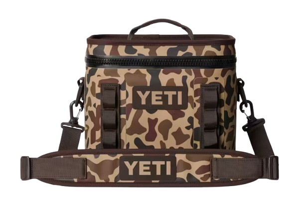 A photo of the Yeti Hopper Flip 8 in colour wetlands camo.