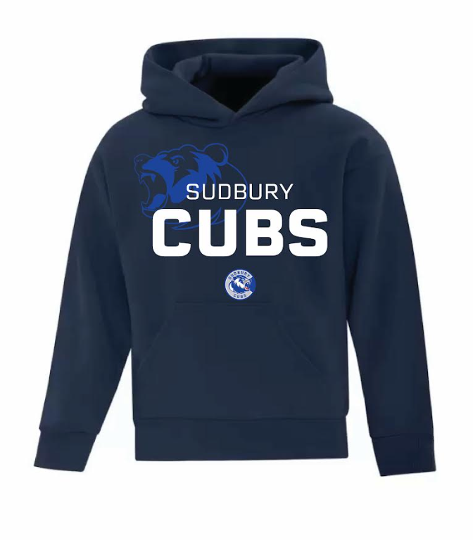 A photo of the Sudbury Cubs - Youth Hoodie in colour navy.