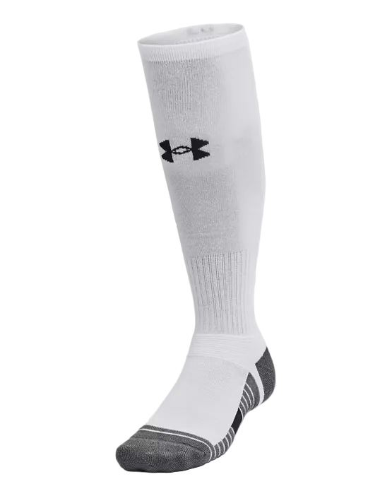 A photo of the Under Armour Team Unisex Over-The-Calf Socks in colour White.