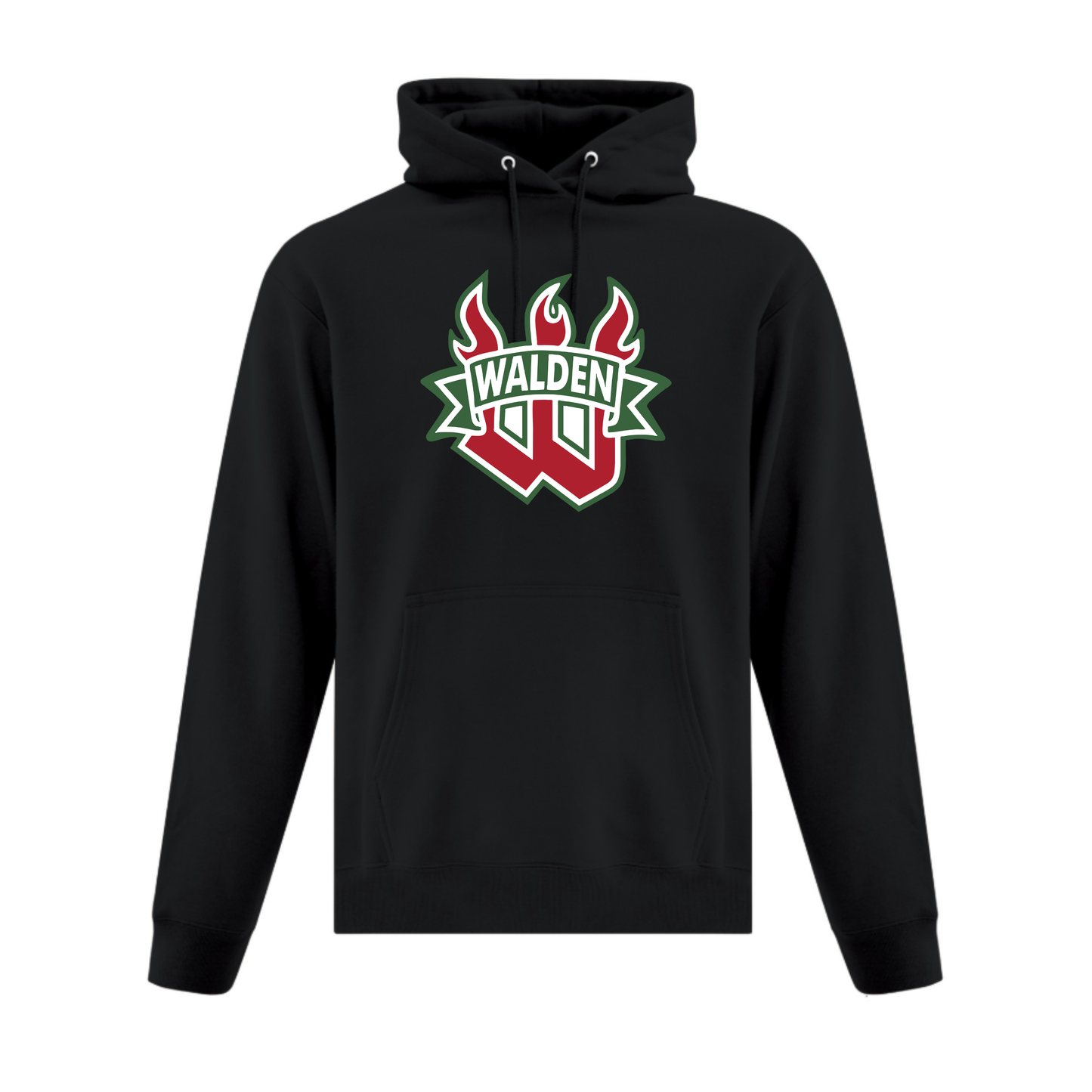 A photo of the Walden Minor Hockey Association - Adult Hoodie in colour black.