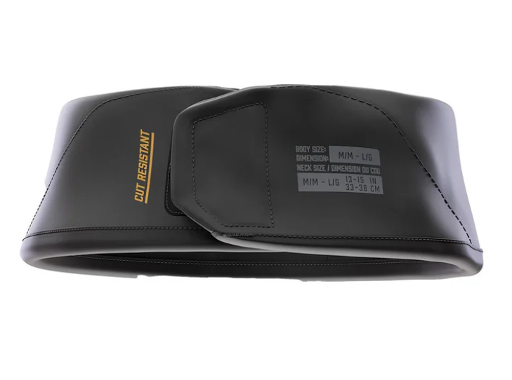 A photo of the Warroad Tilo Hockey Neck Guard - Jr/Sr in colour black.