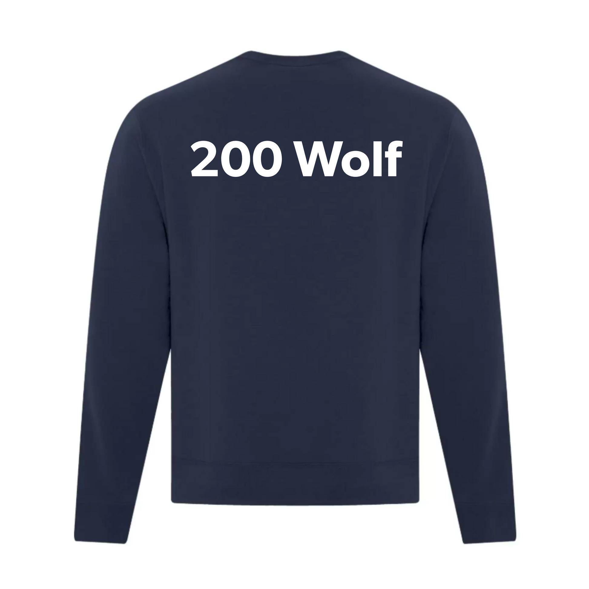 A photo of the 200 Wolf Squadron - Adult Crewneck Sweatshirt in colour navy.
