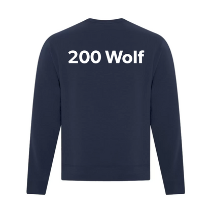 A photo of the 200 Wolf Squadron - Adult Crewneck Sweatshirt in colour navy.