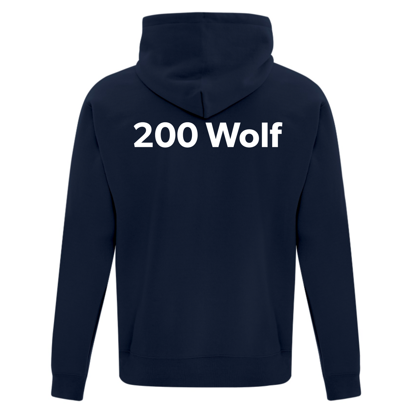 A photo of 200 Wolf Squadron - Adult Hoodie in colour navy.