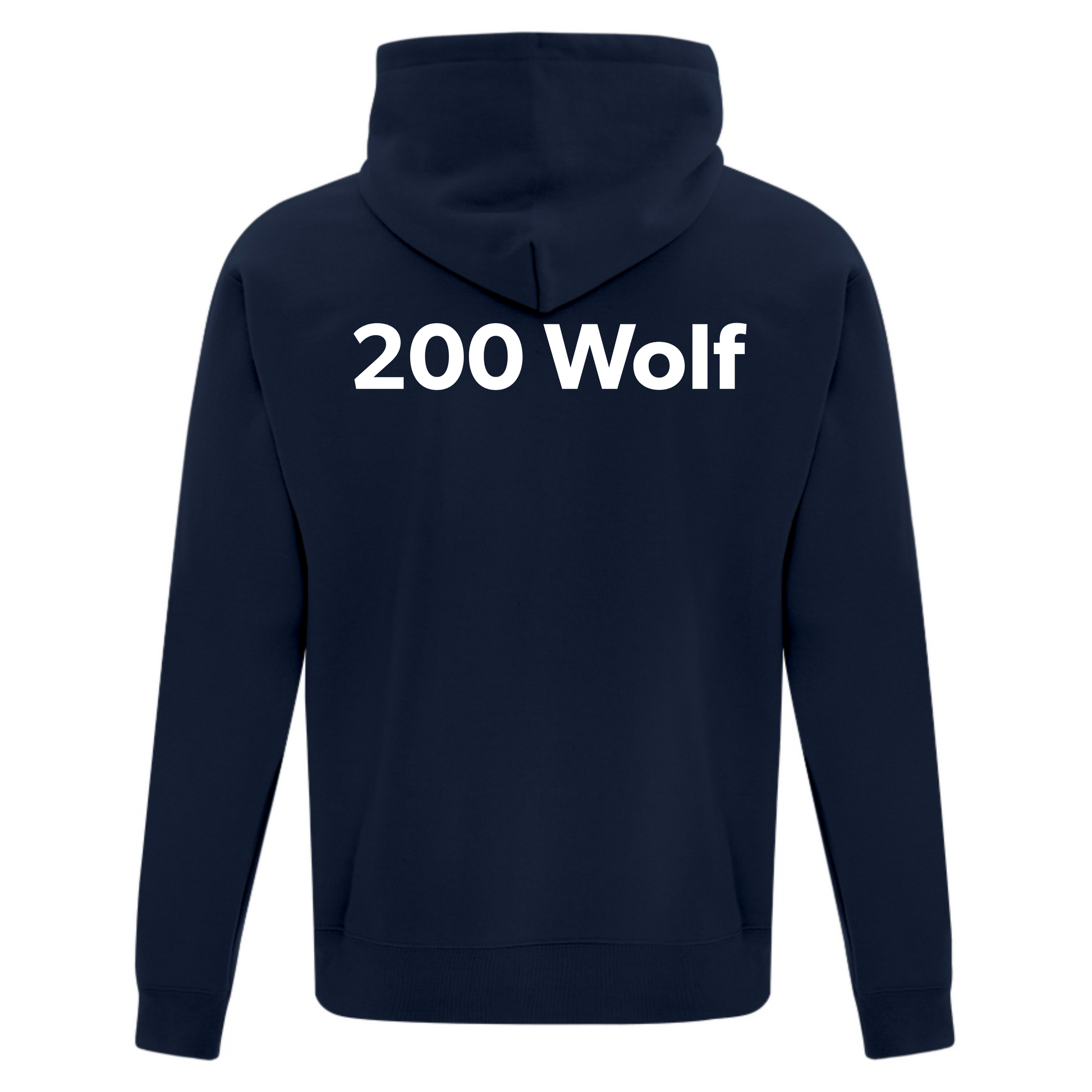 A photo of 200 Wolf Squadron - Adult Hoodie in colour navy.