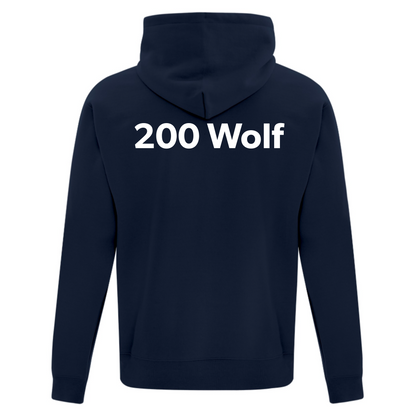 A photo of 200 Wolf Squadron - Adult Hoodie in colour navy.