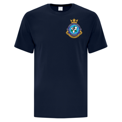 A photo of the 200 Wolf Squadron - Adult T-Shirt in colour navy.