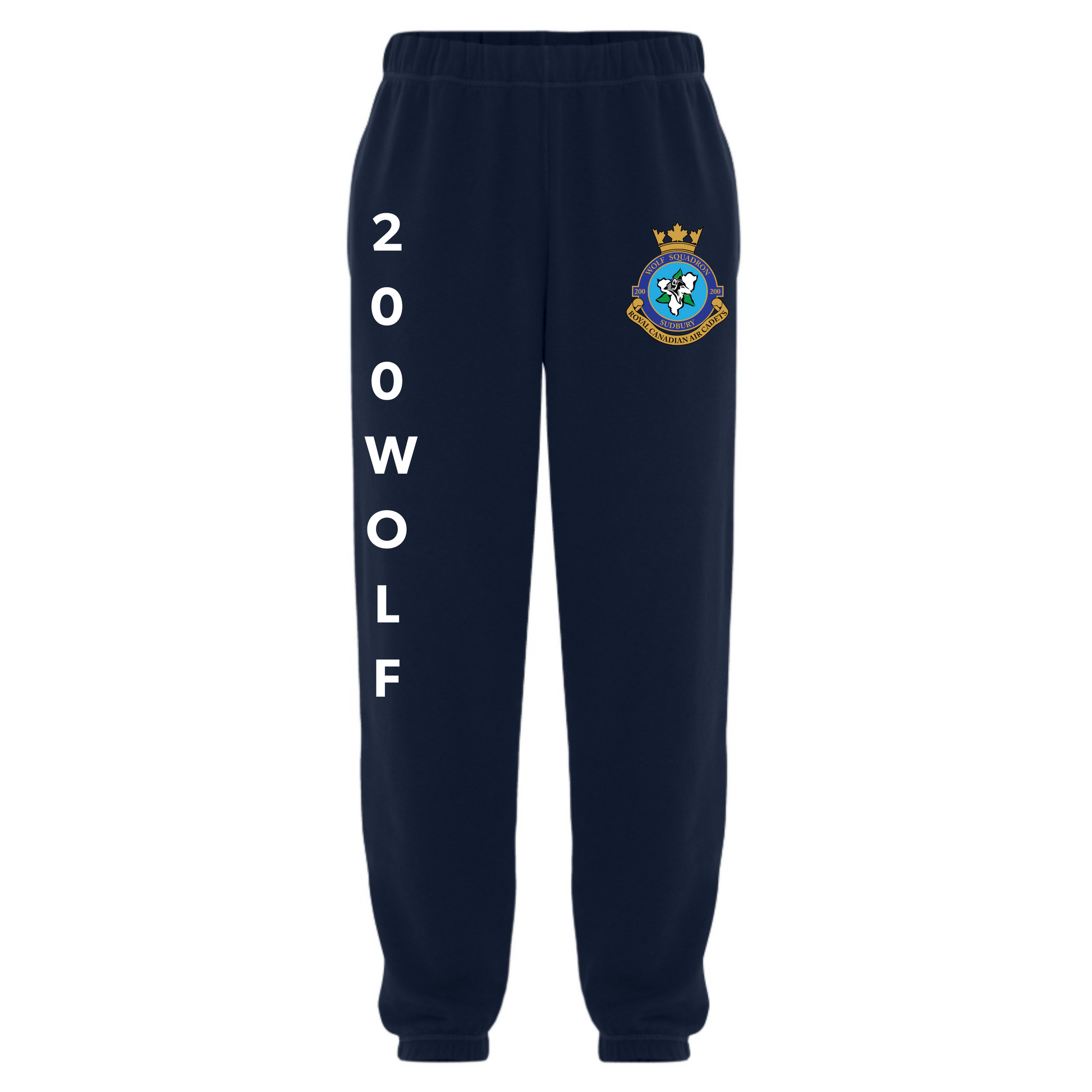 A photo of the 200 Wolf Squadron - Adult Sweatpants in colour navy.