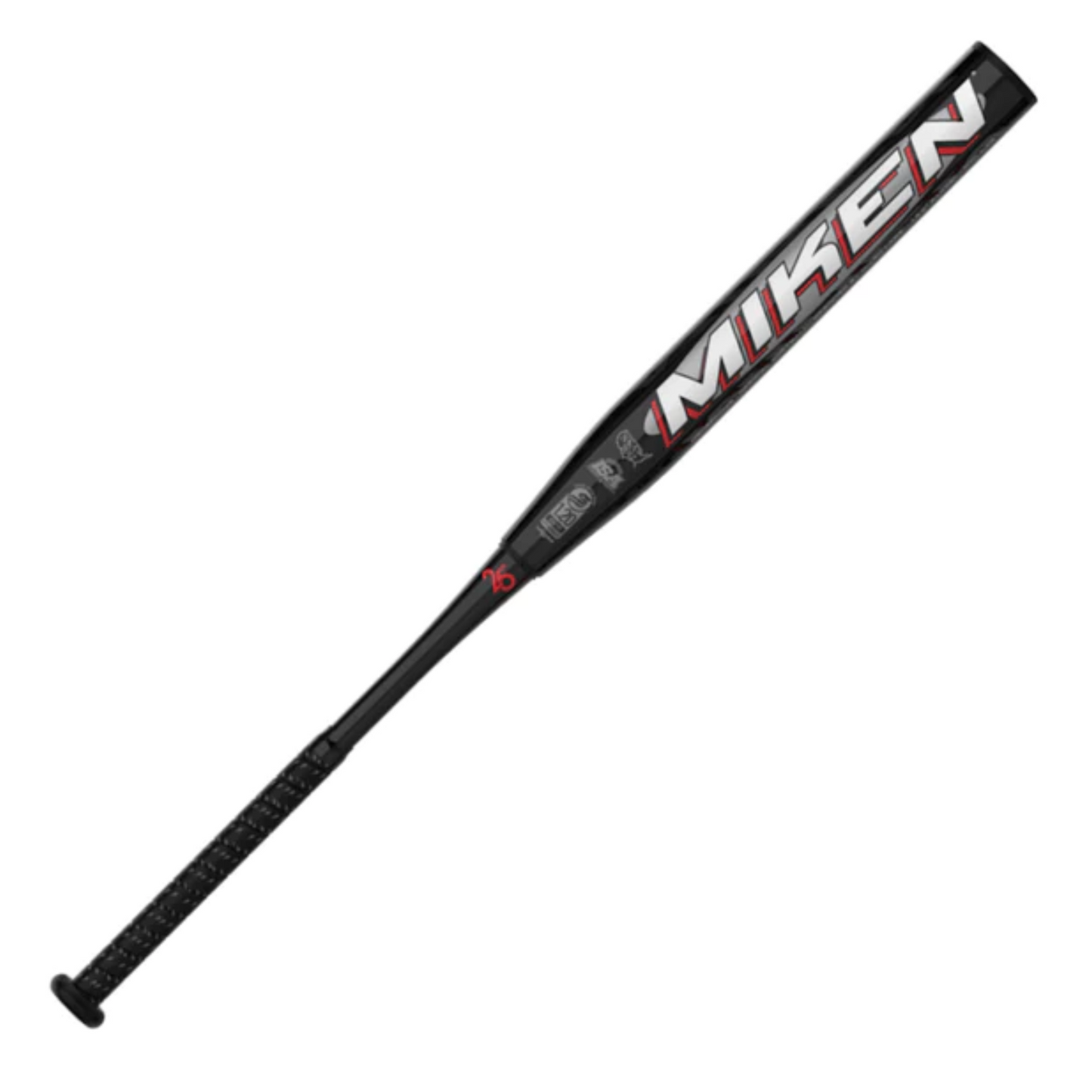 A photo of the Miken Freak OG 13.5" Barrel 25th Anniversary 2pc Balanced USSSA Slo-Pitch Bat back view.