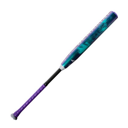 A photo of the 2026 DeMarini Future (-10) Fastpitch Softball Bat in colour black, purple and blue.