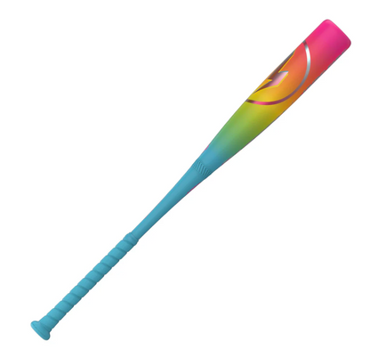 A photo of the 2026 Easton Hype Fire 2 3/4" Barrel (-10) Baseball Bat in colour red, yellow, and blue.