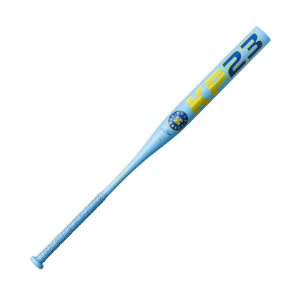 A photo of the 2026 Miken KP23 12.75" 1-Piece Maxload USSSA Bat in colour blue and yellow.