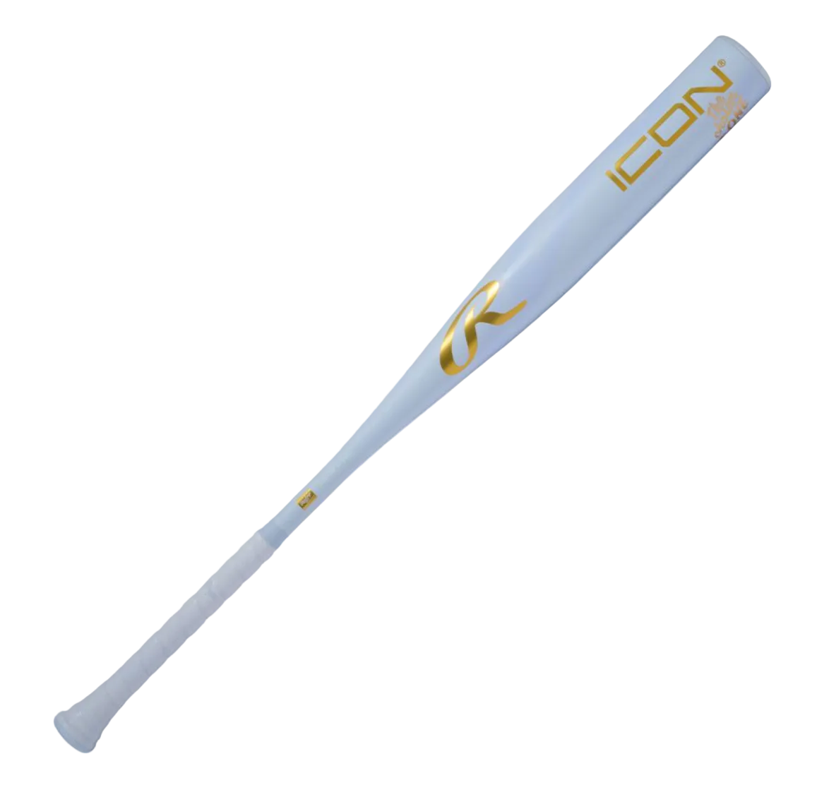 A photo of the 2026 Rawlings Icon The Chosen One (-3) BBCOR Baseball Bat in colour blue and gold.