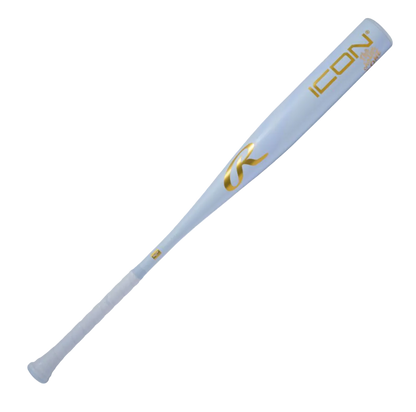 A photo of the 2026 Rawlings Icon The Chosen One (-3) BBCOR Baseball Bat in colour blue and gold.