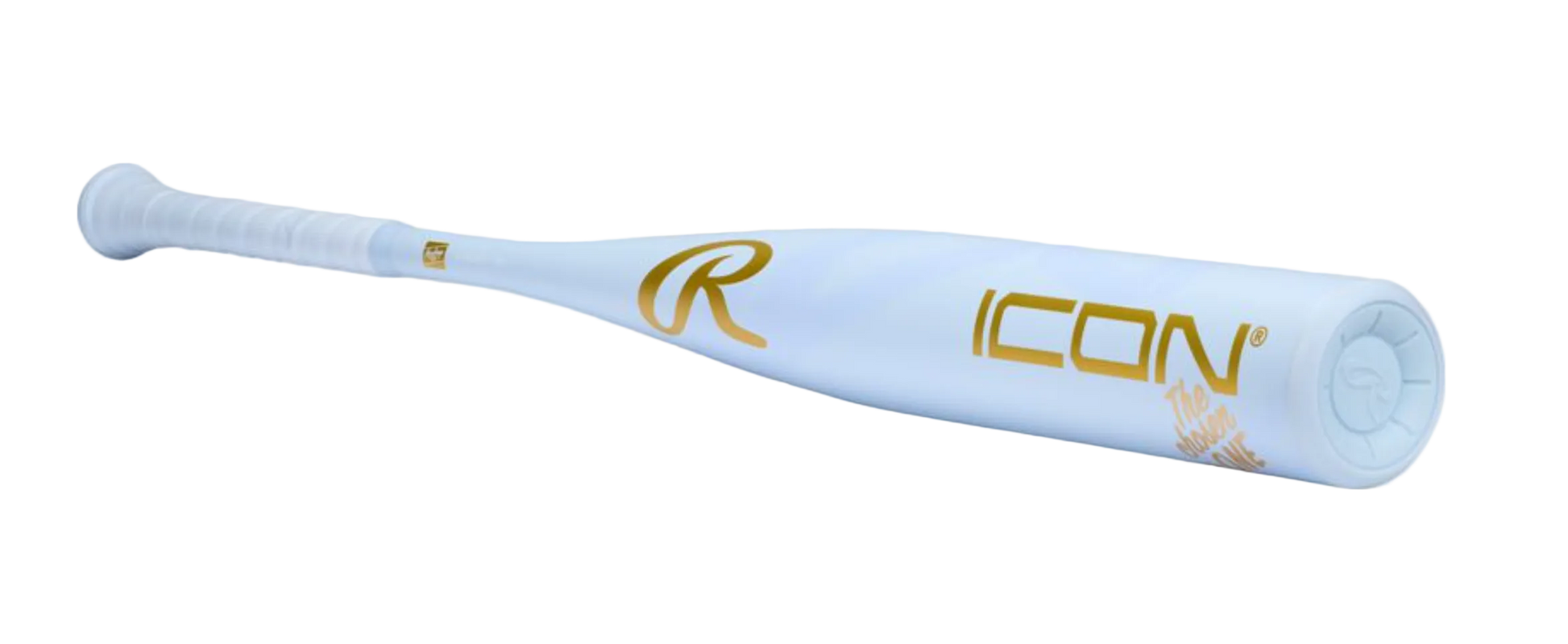 A photo of the 2026 Rawlings Icon The Chosen One (-3) BBCOR Baseball Bat in colour blue and gold.