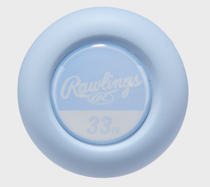 A photo of the 2026 Rawlings Icon The Chosen One (-3) BBCOR Baseball Bat in colour blue and gold.
