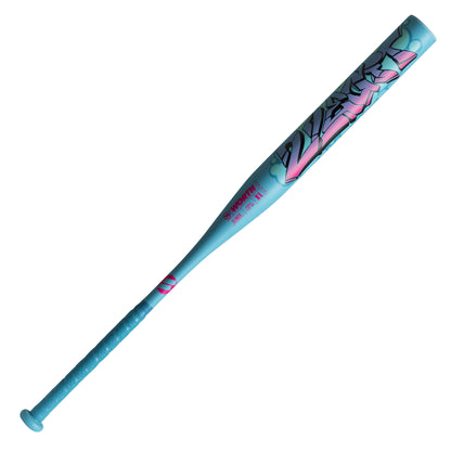 A photo of the Worth 2Legit XL 1-Piece Slo-pitch Bat (2026) in colour teal and pink