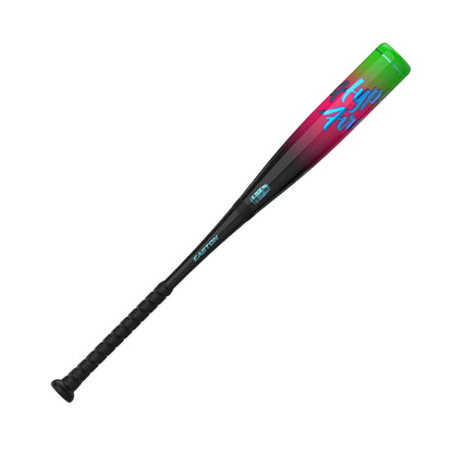 A photo of the 2027 Easton Hype Fire "Blackout Blaze" (-5) Baseball Bat in colour black, red and teal.