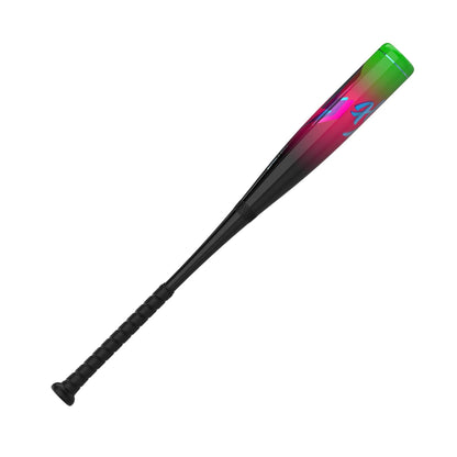 A photo of the 2027 Easton Hype Fire "Blackout Blaze" (-5) Baseball Bat in colour black, red and teal.