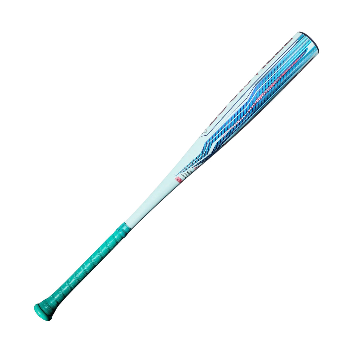 A photo of the 2027 Louisville Slugger Atlas™ 2.0 (-3) BBCOR Baseball Bat in colour blue and teal.