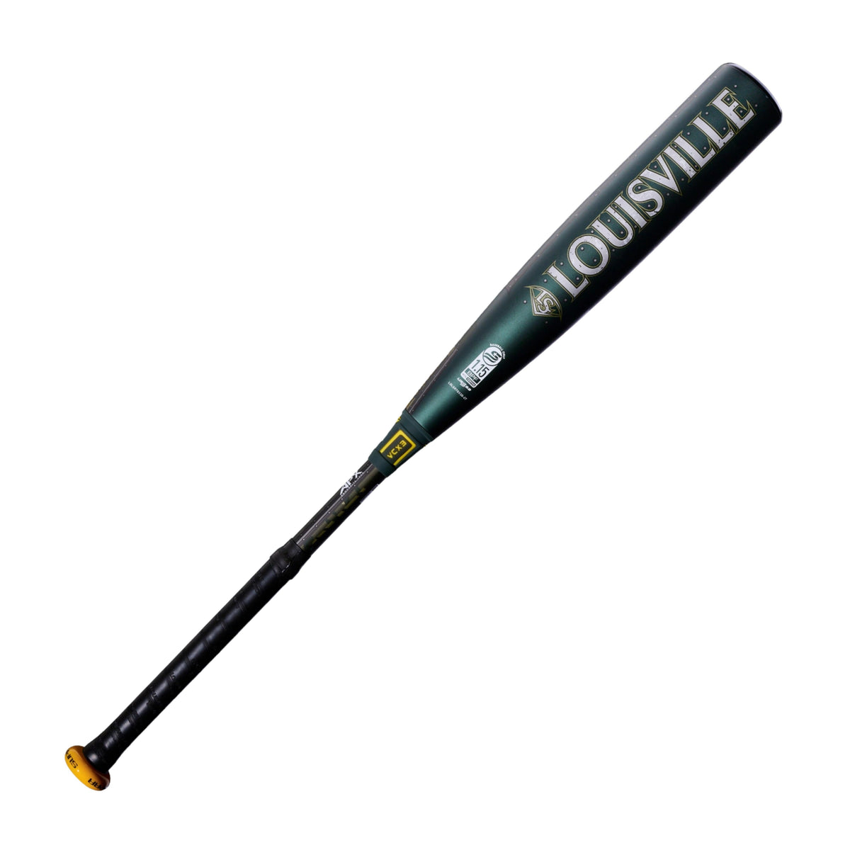 A photo of the 2027 Louisville Slugger Supra Tigershark USSSA Baseball Bat in colour green with white SUPRA logo and teeth.