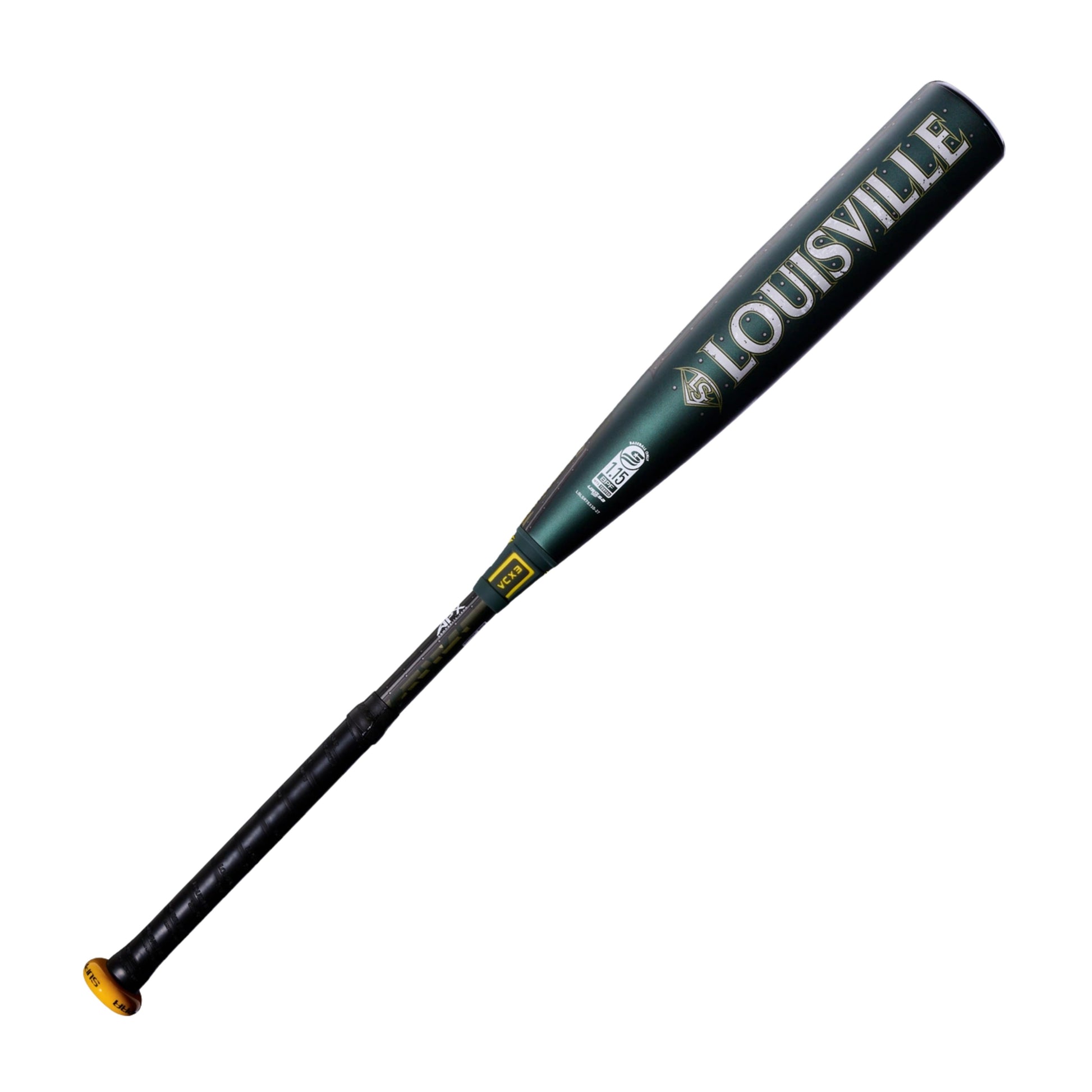 A photo of the 2027 Louisville Slugger Supra Tigershark USSSA Baseball Bat in colour green with white SUPRA logo and teeth.