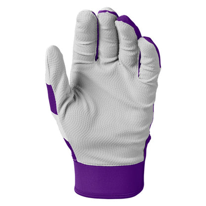 A photo of the Evoshield SRZ-1™ Adult Batting Gloves in colour purple and white.