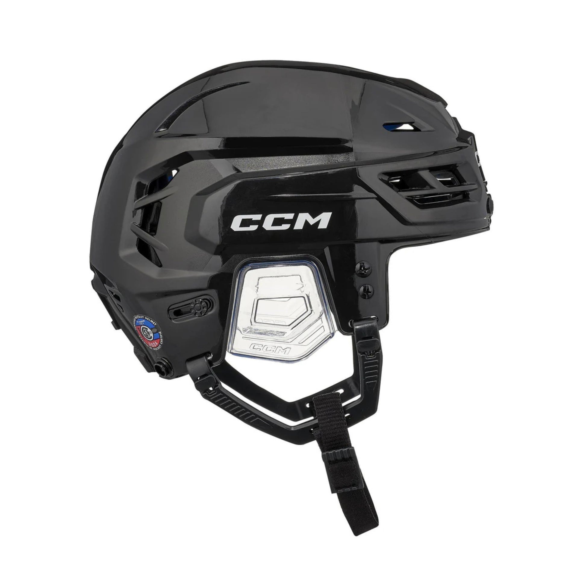 A photo of the CCM Tacks 310 Hockey Helmet in black.