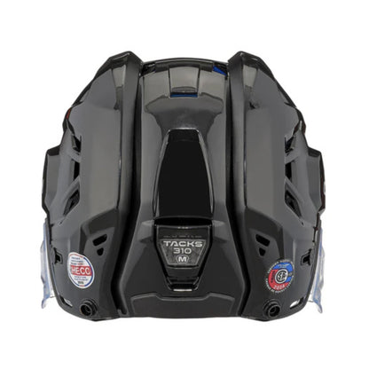 A photo of the CCM Tacks 310 Hockey Helmet in black.