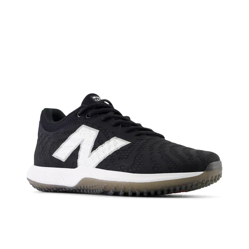A photo of the New Balance FuelCell 4040v7 Turf Trainer Baseball Shoes in colour black side view.