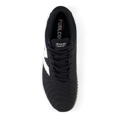A photo of the New Balance FuelCell 4040v7 Turf Trainer Baseball Shoes in colour black top down view.