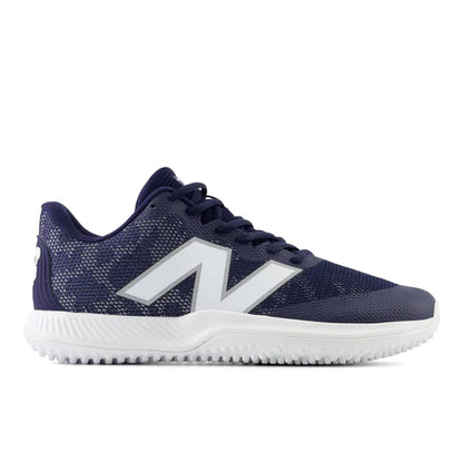 A photo of the New Balance FuelCell 4040v7 Turf Trainer Baseball Shoes in colour navy blue side view.
