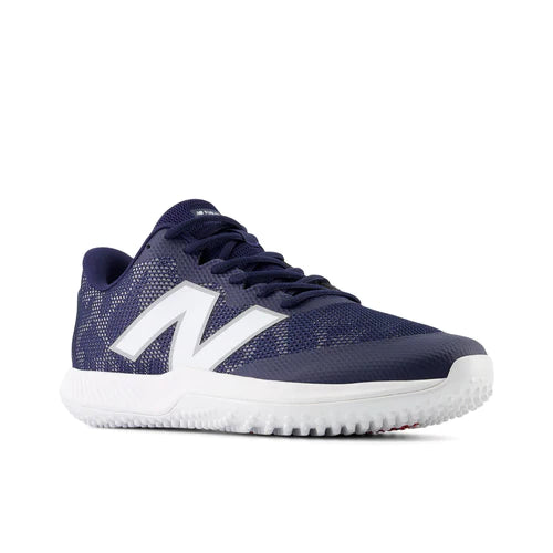 A photo of the New Balance FuelCell 4040v7 Turf Trainer Baseball Shoes in colour navy blue alternative side view.